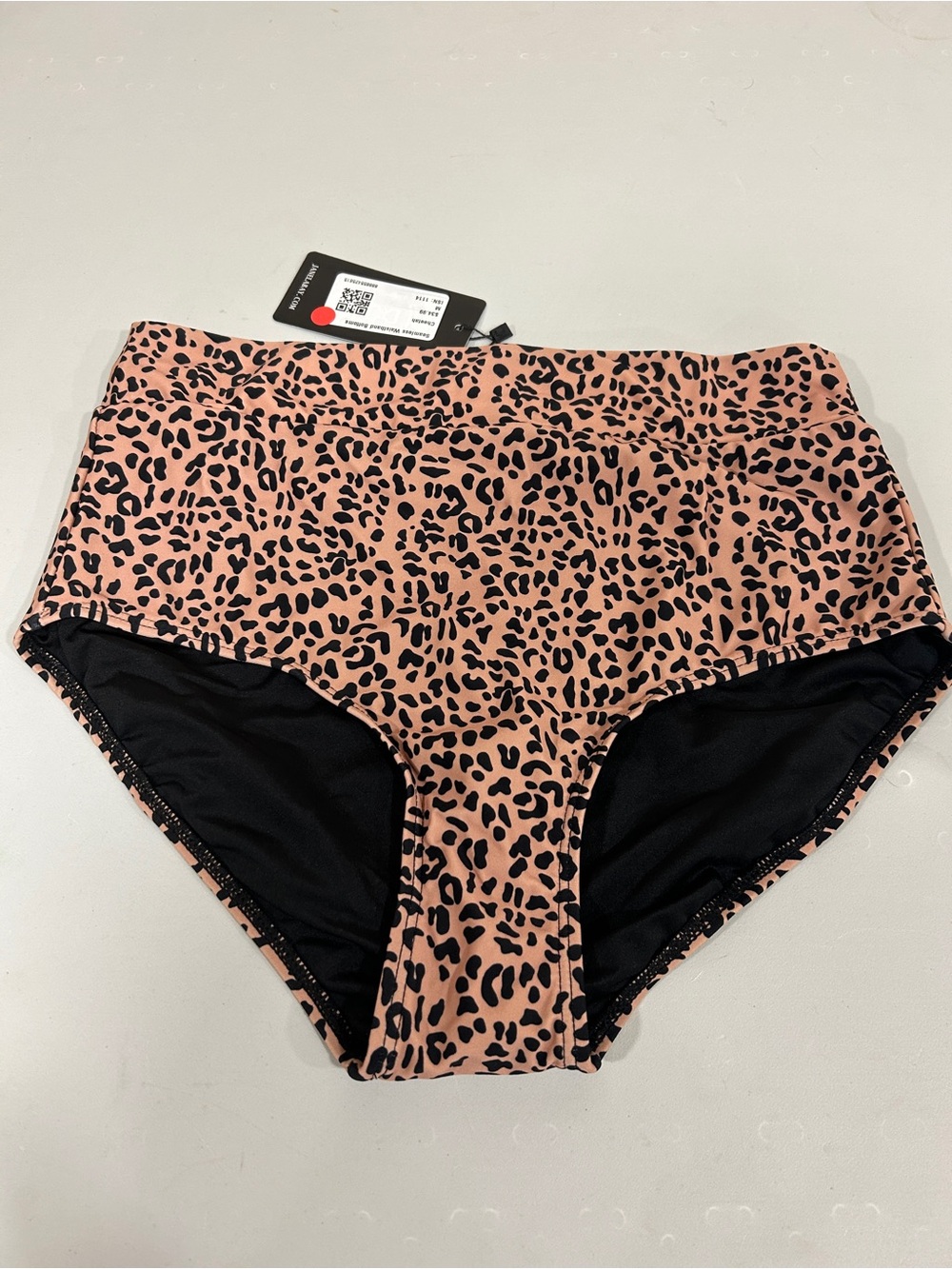 Janela Bay High-Waist Leopard Print Swim Bottoms